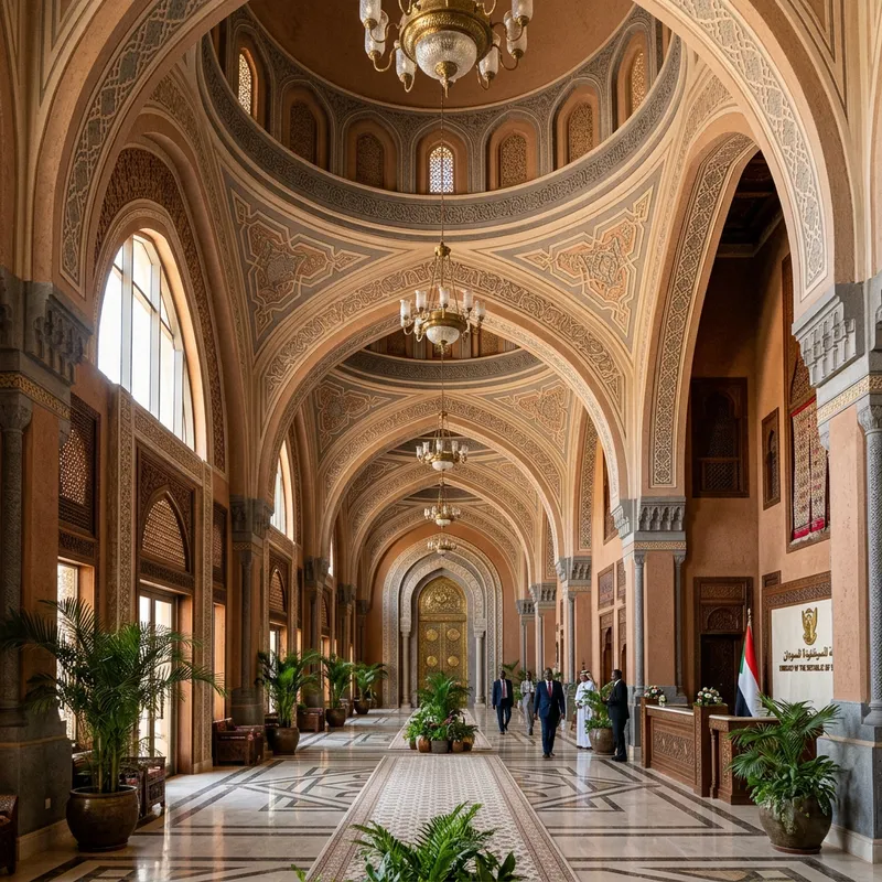 Grand Interiors of Embassy of Sudan: Captivating Architectural Photography