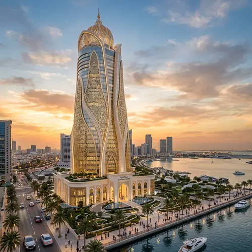 Contemporary Arabian Skyscraper | Elegant & Prestigious Design