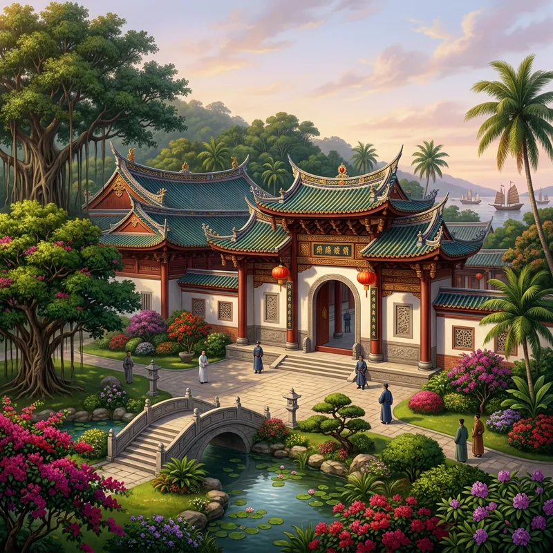 Expansive View of Taiwanese Embassy: Orientalist Art Fusion