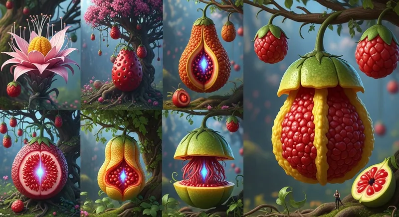 Unique Fantasy Fruits: Shapes, Colors & Textures