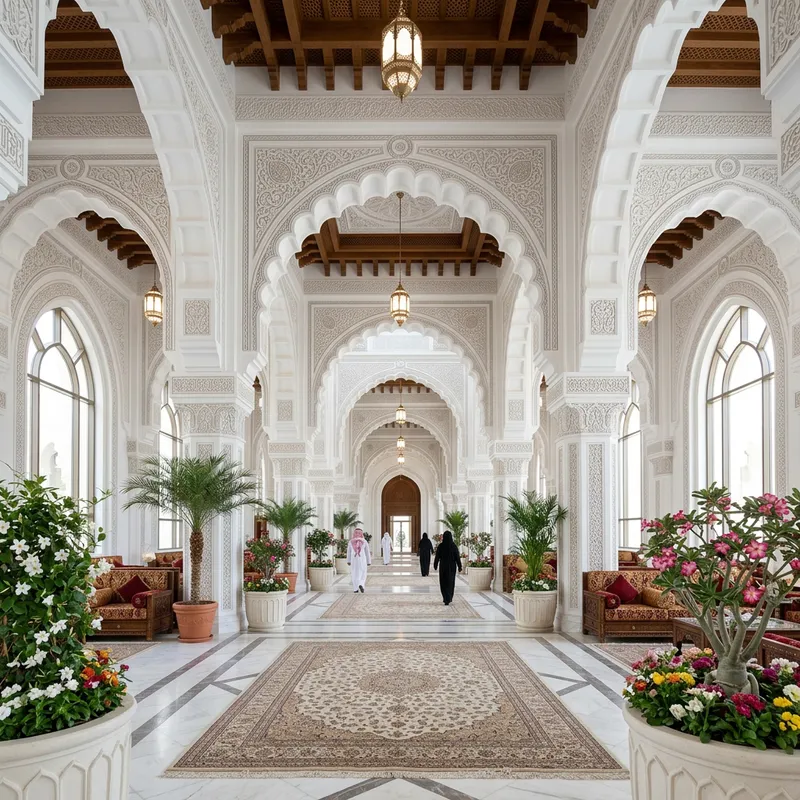 Grand White Interiors of the Embassy of Saudi Arabia | Architectural Splendor