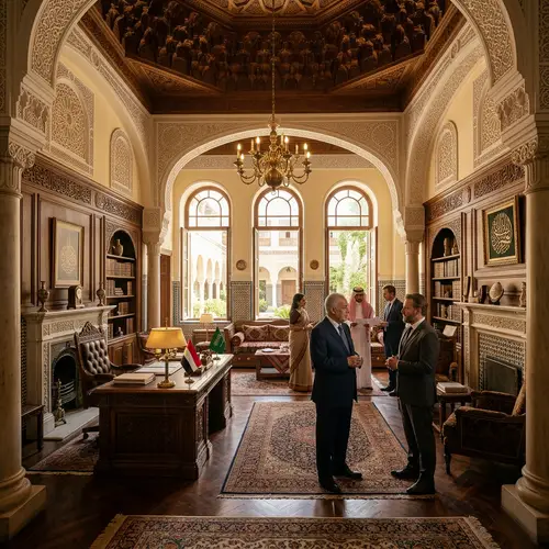 Majestic Ambassadorial Office with Yemeni and Saudi Motifs