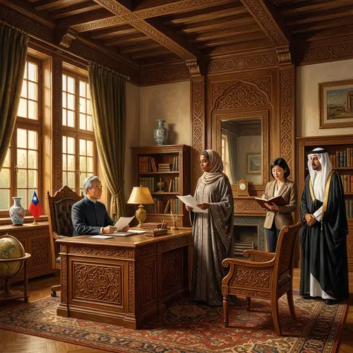 Luxurious Taiwanese Embassy Office with Orientalist Design