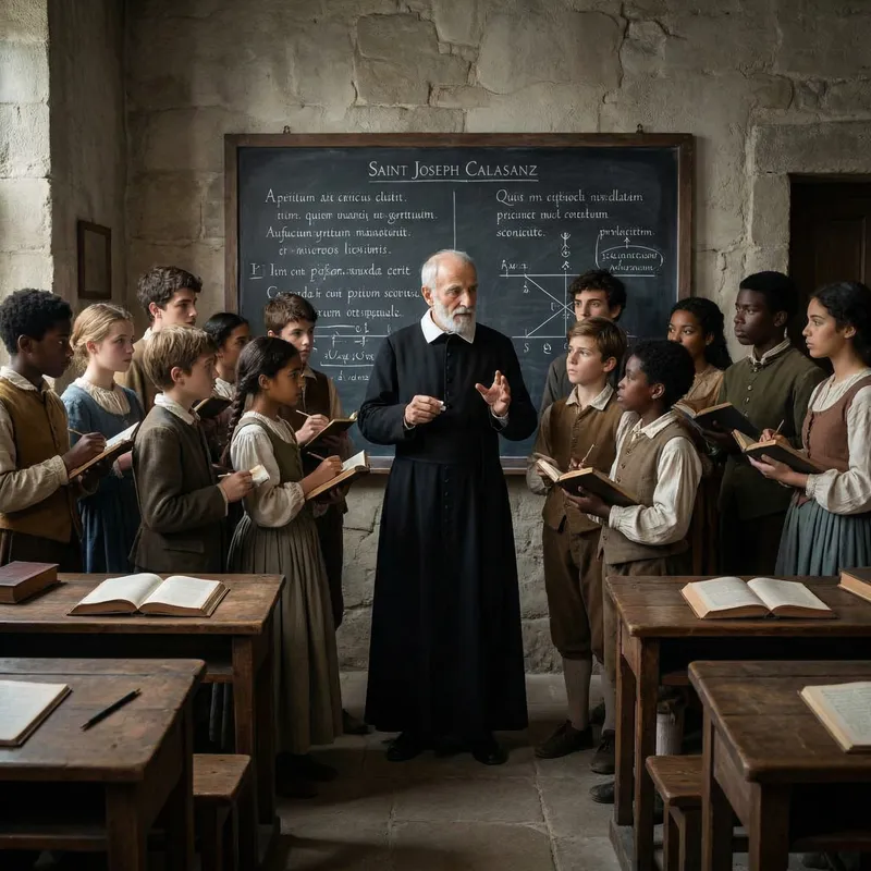 Saint Joseph Calasanz Teaching Diverse Youth in Traditional Classroom Saint Joseph Calasanz Teaching Diverse Youth in Traditional Classroom