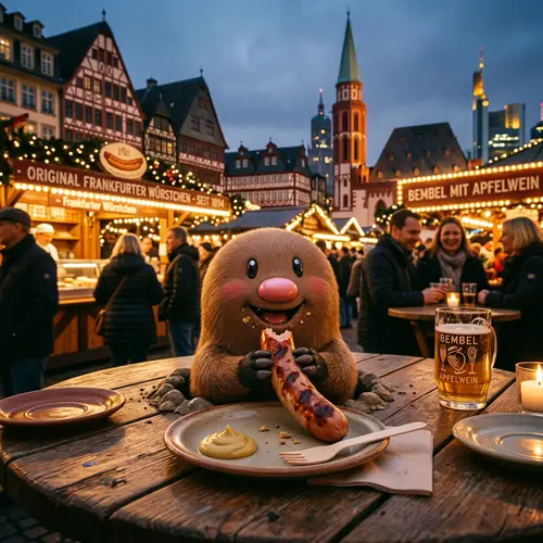 Diglett Enjoying Frankfurt Sausage