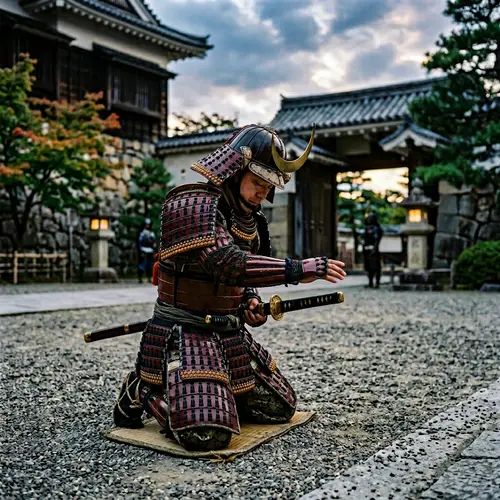 Samurai in Armor: A Moment of Tension