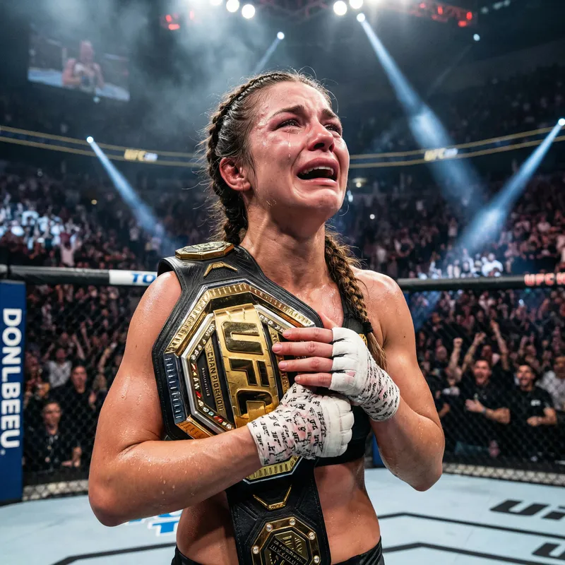 UFC Champion Victory Moment: Hyperrealistic Photo