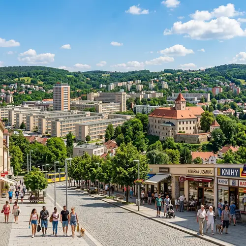 Zlín City - Picturesque Blend of Historic and Modern Buildings