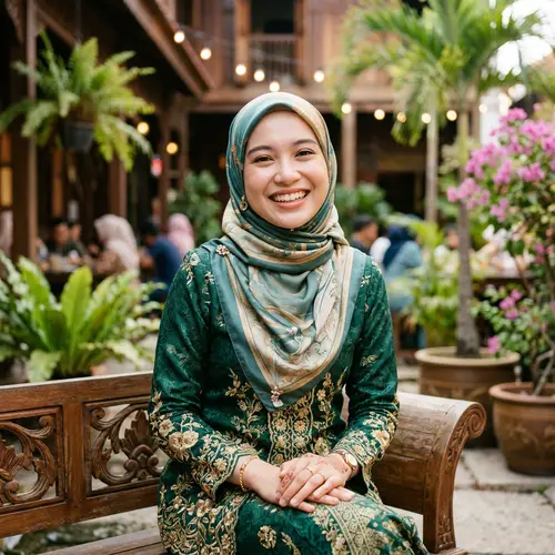 Radiant Muslim Malay Woman | Age 20-35 | Joyful Smile