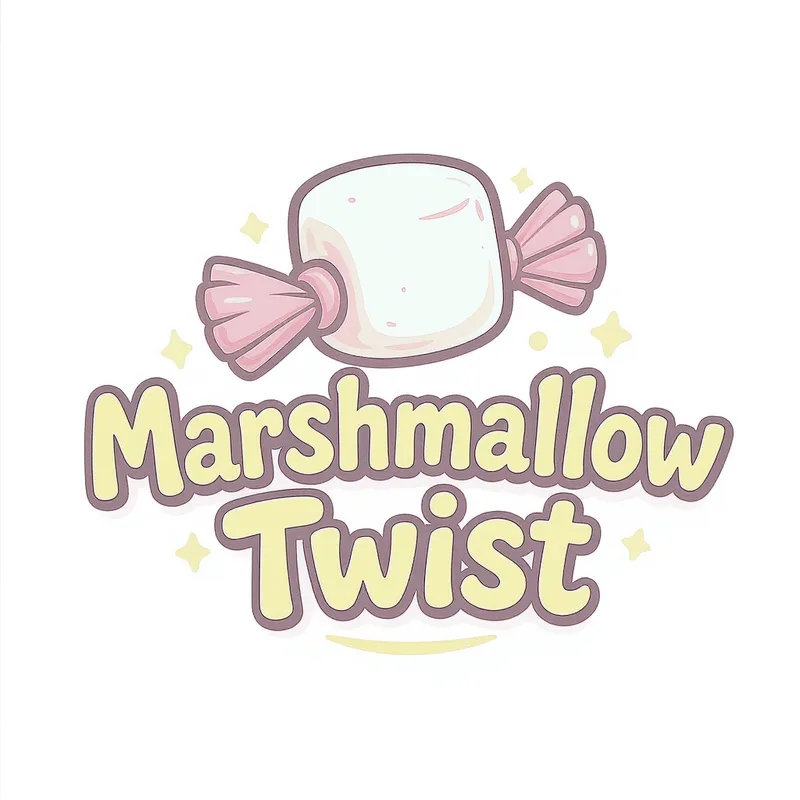 Marshmallow Twist Logo - Sweet & Playful Design