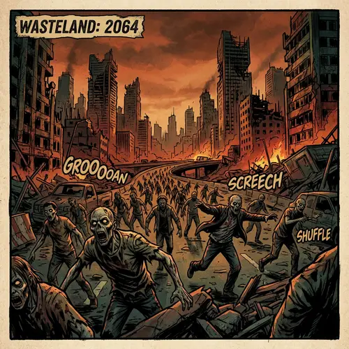 Apocalyptic Zombie Landscape: A Graphic Novel Journey