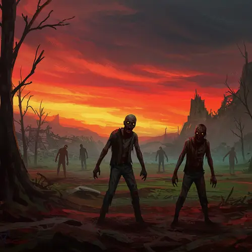 Apocalyptic Zombie Landscape: A Graphic Novel Journey