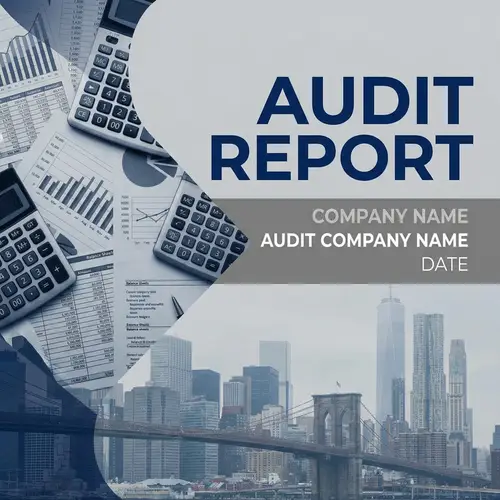 Professional Audit Report Cover Design Template