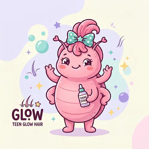 Cute Pink Louse Mascot for Teen Hair Care