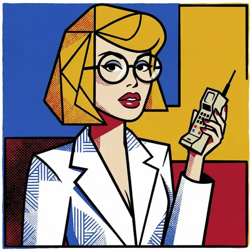 Pop Art Inspired Female Office Worker with Nordic Descent