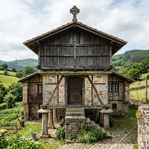 Galician Hórreo Meets Basque Farmhouse Fusion