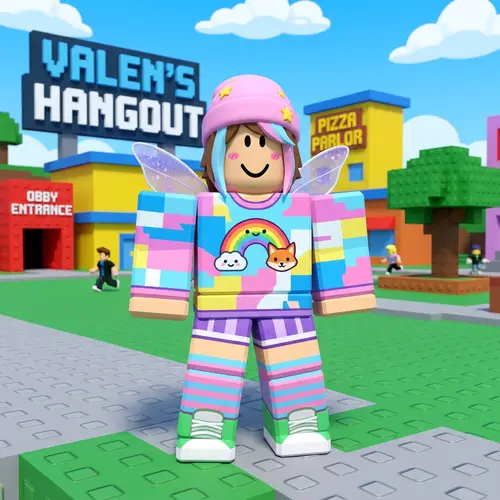 Colorful Roblox Avatar Inspired by Valenrossjou