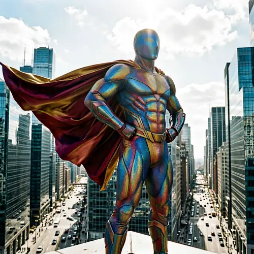 Powerful Hero overlooking City | Defender of the Innocent