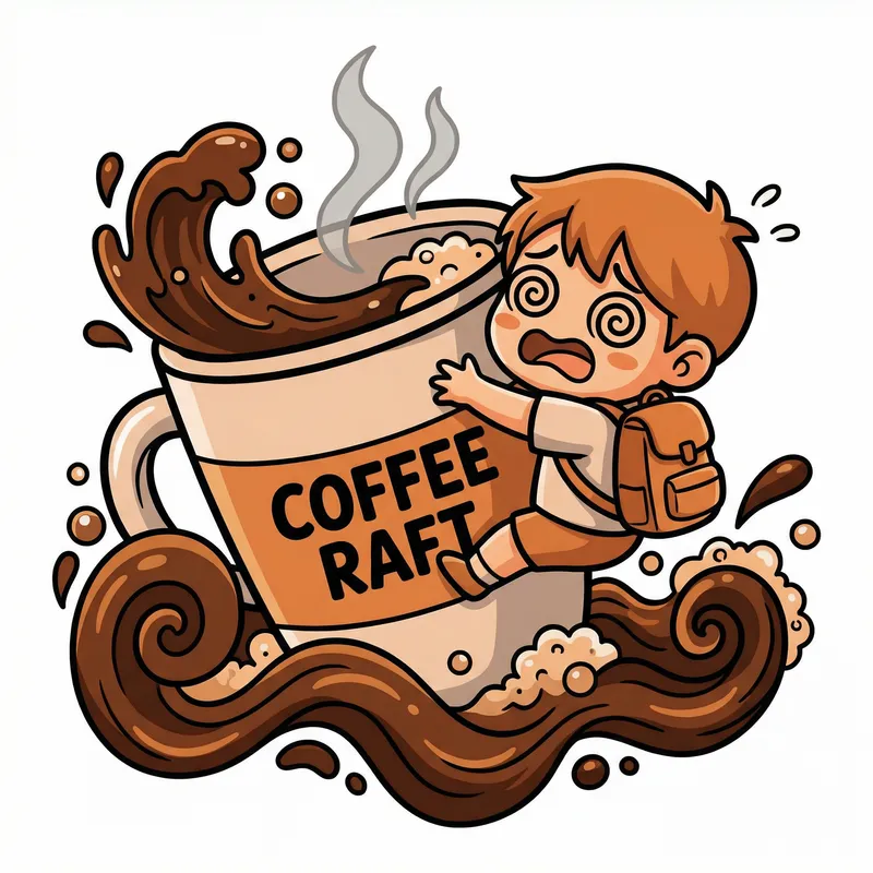 Chibi Student's Coffee Caffeine Adventure