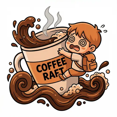 Chibi Student's Coffee Caffeine Adventure