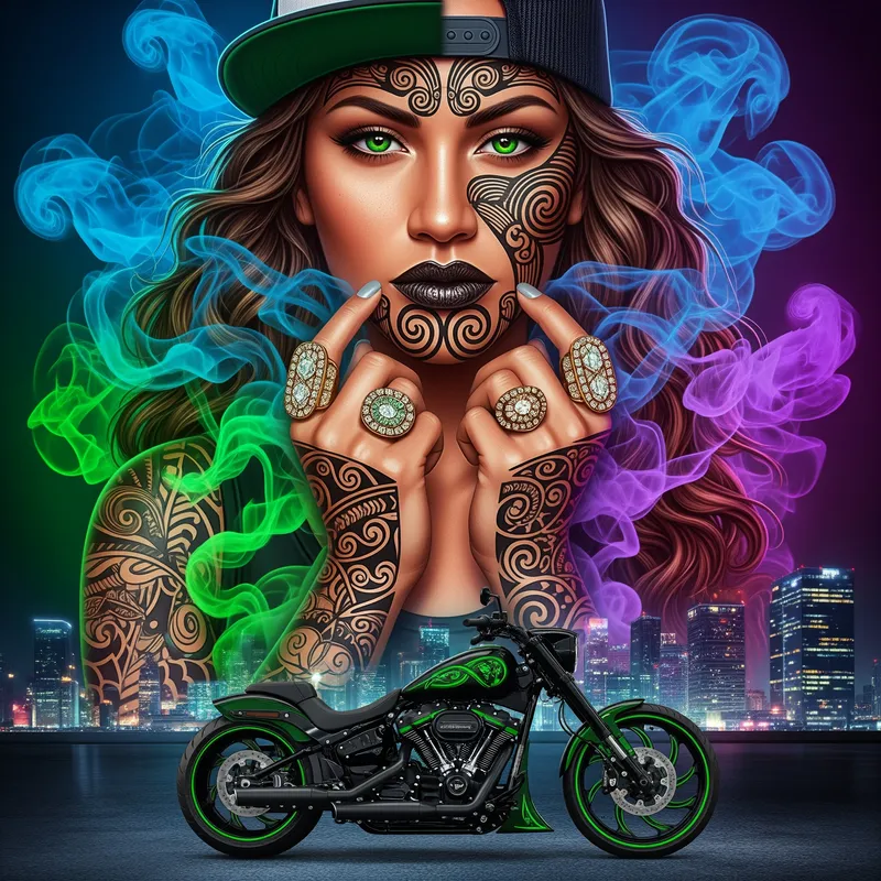 Stunning Maori Woman Art: Fantasy & Reality Blend Stunning Maori Woman Art: Fantasy & Reality Blend