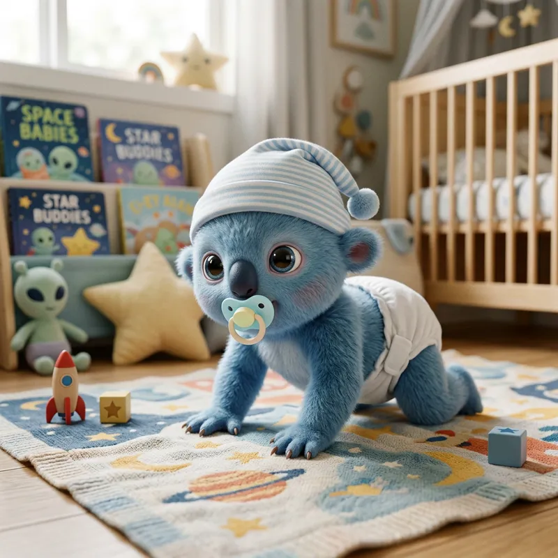 Adorable Baby Alien Stitch Creature Illustration