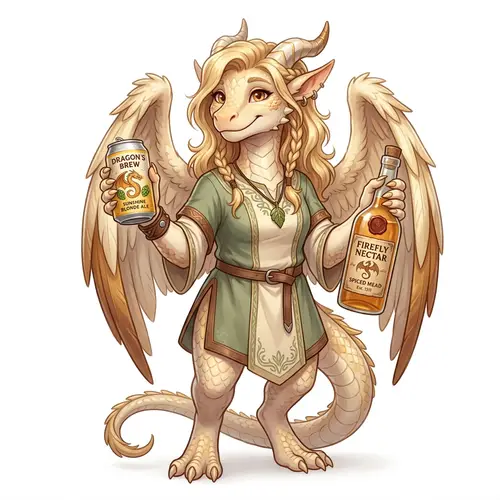 Blonde Hair Female Dragon with a Heart of Gold