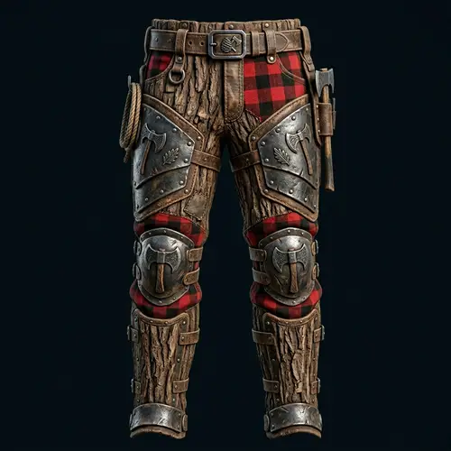 Fantasy Armored Pants - Lumberjack Inspired Design