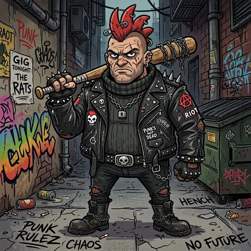 Punk Henchman Cartoon Character Design