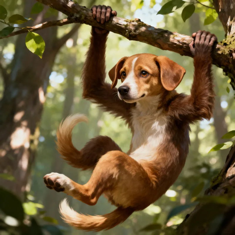 Fusion of Dog and Monkey: A Unique Creature