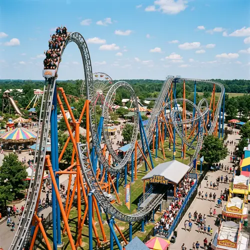 Exciting Roller Coaster Layout | Thrilling Amusement Park Fun