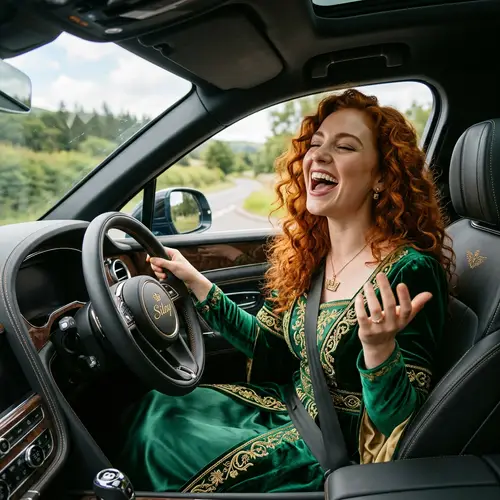 Fearless Red-Haired Princess Singing in Car | Silay