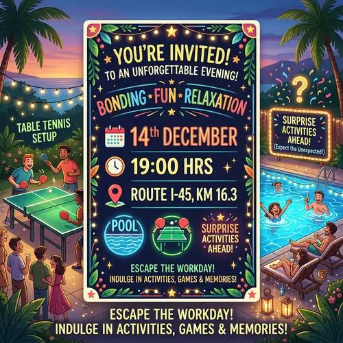 Fun & Relaxation Event on December 14th at Route I-45