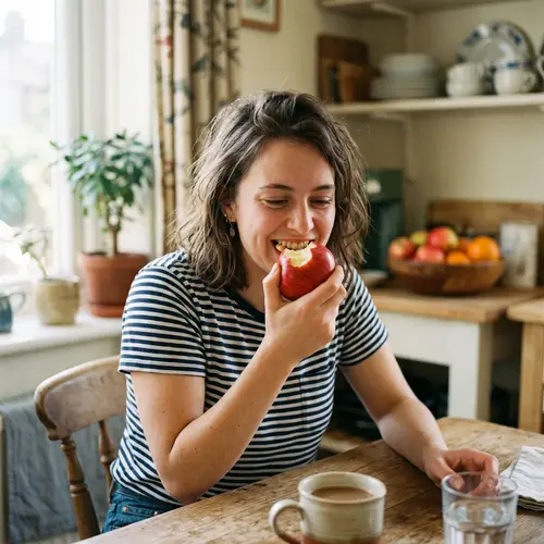 Enjoying a Fresh Apple: A Delicious Experience