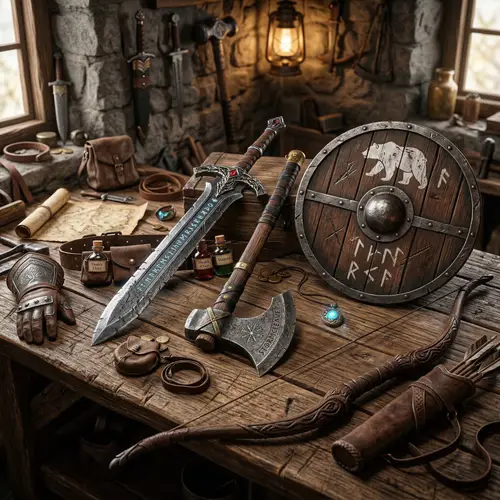 Fantasy RPG Character Items & Weapons Collection