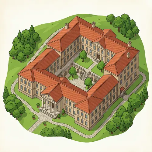Original Isometric Cartoon Building Design