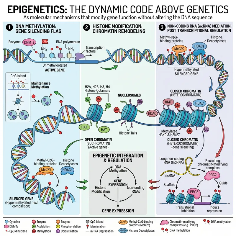 Understanding Epigenetic Changes: Illustrated Guide Understanding Epigenetic Changes: Illustrated Guide