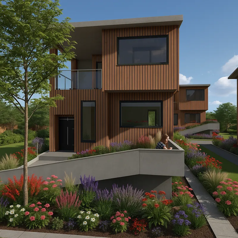 Beautifully Ambient Space with Trees and Flowers