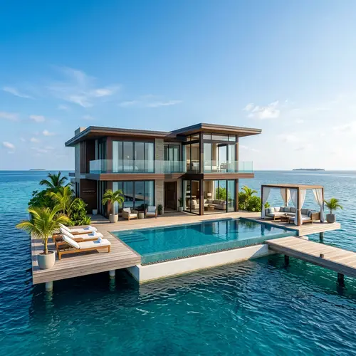 Luxurious Villa with Infinity Pool in Tranquil Ocean Setting