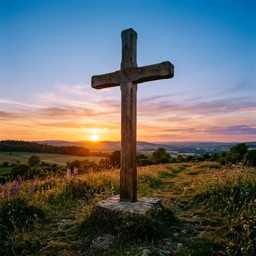 Classic Oak Wood Christian Cross | Symbol of Faith & Hope