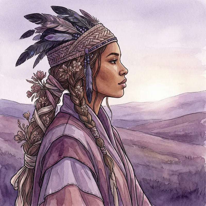 Beautiful Brown Skin Woman in Neutral Colors with Purple Tones Beautiful Brown Skin Woman in Neutral Colors with Purple Tones