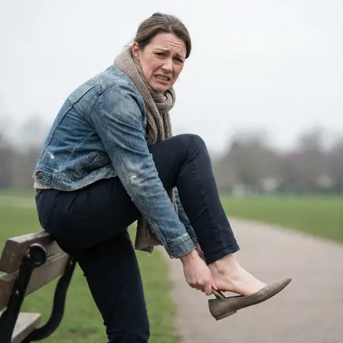 Woman Regretting Tight Shoes | Fashion Discomfort