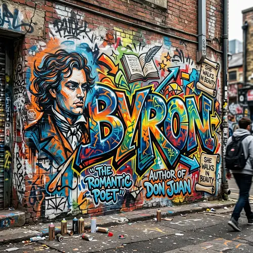 Byron in Graffiti Style - Unique Art