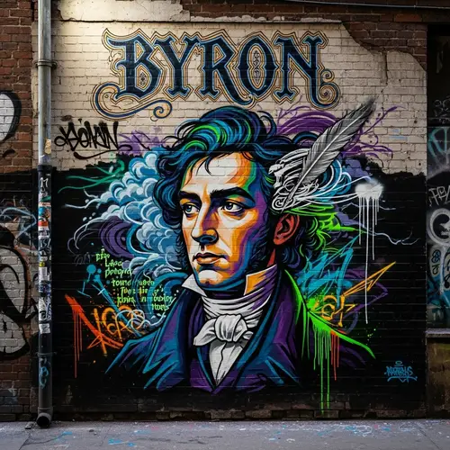 Byron in Graffiti Style - Unique Art