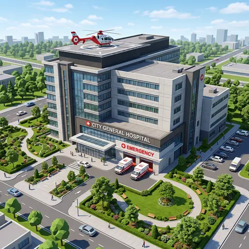 3D Hospital Model for Theotown Plugin