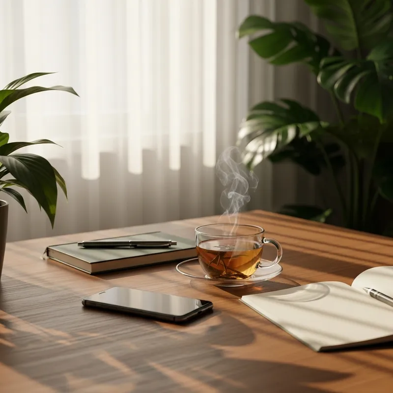 Serene Minimalistic Desktop for Mindfulness