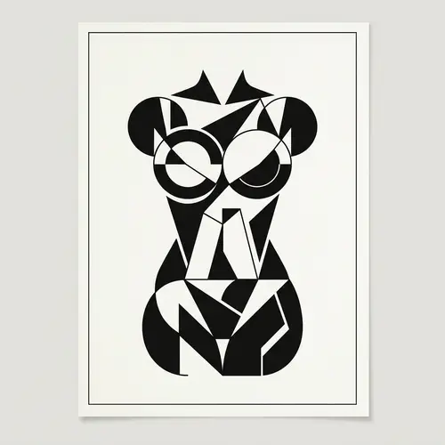 Geometric Shapes Female Torso Art
