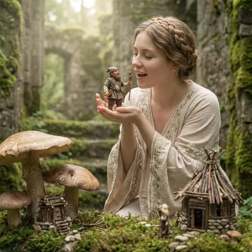 Fairytale Scenario: Gentle Giantess with Little Man