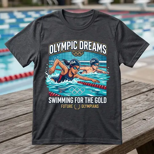 Olympic Swimmers T-Shirt for Kids
