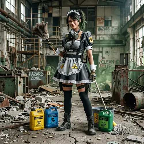 Toxic Gas Scientist Character in Maid Uniform | Unique Twist